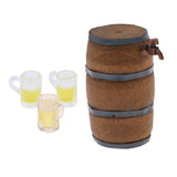 Maxbell 1:12 Dollhouse Beer Mug +Dollhouse Miniature Beer Barrel Beer Mug