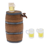 Maxbell 1:12 Dollhouse Beer Mug +Dollhouse Miniature Beer Barrel Beer Mug