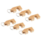 Maxbell 6pcs Wooden Fly Fishing Rod Rack Holder Magnetic Rod Guard Transport System