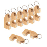 Maxbell 8pcs Wooden Fly Fishing Rod Rack Holder Magnetic Rod Guard Transport System