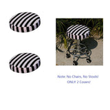 Maxbell Home Bar Stool Covers Round Chair Seat Cushions Sleeves-2 pcs Strip