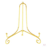 Maxbell 2Pcs Iron Display Easel China Bowl Plate Tabletop Display Rack Holder 10inch