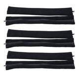 Maxbell 6 Pieces Chair Armrest Covers Elastic Protector Room chair Arm Cover Black