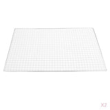 Maxbell 2x Stainless Steel Barbecue Cooking Grilled Chicken Mesh BBQ Replacement