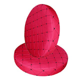 Maxbell 2Pcs 35cm Bar Stool Cover Round Lift Chair Seat Sleeve Polyester Salon Red