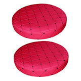 Maxbell 2Pcs 35cm Bar Stool Cover Round Lift Chair Seat Sleeve Polyester Salon Red
