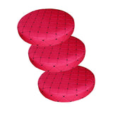 Maxbell 3Pcs 35cm Bar Stool Cover Round Lift Chair Seat Sleeve Polyester Salon Red