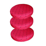 Maxbell 3Pcs 35cm Bar Stool Cover Round Lift Chair Seat Sleeve Polyester Salon Red