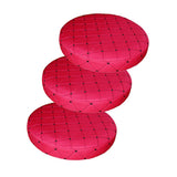 Maxbell 3Pcs 35cm Bar Stool Cover Round Lift Chair Seat Sleeve Polyester Salon Red