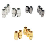 Maxbell 15pcs Round Alloy Magnetic Clasp for DIY Bracelet Necklace Making Multicolor