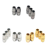Maxbell 15pcs Round Alloy Magnetic Clasp for DIY Bracelet Necklace Making Multicolor
