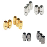 Maxbell 15pcs Round Alloy Magnetic Clasp for DIY Bracelet Necklace Making Multicolor