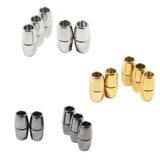 Maxbell 15pcs Round Alloy Magnetic Clasp for DIY Bracelet Necklace Making Multicolor