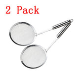 Maxbell 2x Stainless Steel Oil Filter Spoon Hot Pot Skimmer Frying Filter Spoon 16cm