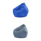 Maxbell 2PCS Large Adult Size Bean Bag Cover Toy Clothes Storage Grey and Blue