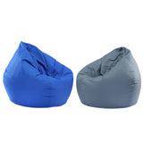 Maxbell 2PCS Large Adult Size Bean Bag Cover Toy Clothes Storage Grey and Blue