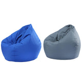 Maxbell 2PCS Large Adult Size Bean Bag Cover Toy Clothes Storage Grey and Blue