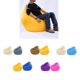 Maxbell 2PCS Large Adult Size Bean Bag Cover Toy Clothes Storage Grey and Blue