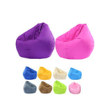 Maxbell 2PCS Large Adult Size Bean Bag Cover Toy Clothes Storage Grey and Blue