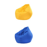 Maxbell 2PCS Large Adult Size Bean Bag Cover Toy Clothes Storage Yellow and Blue