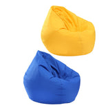 Maxbell 2PCS Large Adult Size Bean Bag Cover Toy Clothes Storage Yellow and Blue