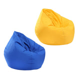 Maxbell 2PCS Large Adult Size Bean Bag Cover Toy Clothes Storage Yellow and Blue