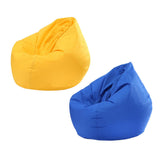 Maxbell 2PCS Large Adult Size Bean Bag Cover Toy Clothes Storage Yellow and Blue