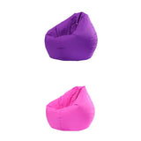 Maxbell 2PCS Large Adult Size Bean Bag Cover Toy Clothes Storage Purple, Rose Red