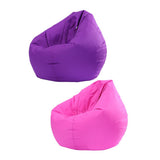 Maxbell 2PCS Large Adult Size Bean Bag Cover Toy Clothes Storage Purple, Rose Red