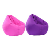 Maxbell 2PCS Large Adult Size Bean Bag Cover Toy Clothes Storage Purple, Rose Red