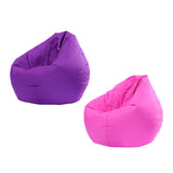 Maxbell 2PCS Large Adult Size Bean Bag Cover Toy Clothes Storage Purple, Rose Red