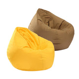 Maxbell 2PCS Large Adult Size Bean Bag Cover Toy Clothes Storage Yellow and Coffee