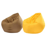 Maxbell 2PCS Large Adult Size Bean Bag Cover Toy Clothes Storage Yellow and Coffee