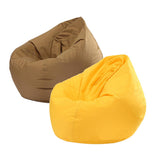 Maxbell 2PCS Large Adult Size Bean Bag Cover Toy Clothes Storage Yellow and Coffee