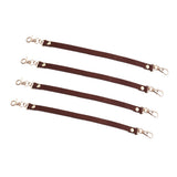 Maxbell 4Pieces PU Leather Short Handbag Bag Strap Replacement Purse Handle Coffee