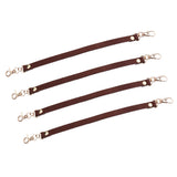 Maxbell 4Pieces PU Leather Short Handbag Bag Strap Replacement Purse Handle Coffee