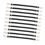 Maxbell 10Pieces PU Leather Short Handbag Bag Strap Replacement Purse Handle Black