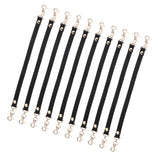 Maxbell 10Pieces PU Leather Short Handbag Bag Strap Replacement Purse Handle Black