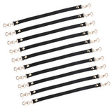 Maxbell 10Pieces PU Leather Short Handbag Bag Strap Replacement Purse Handle Black