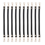 Maxbell 10Pieces PU Leather Short Handbag Bag Strap Replacement Purse Handle Black