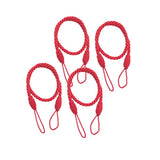 Maxbell 4 PCS  Rope Curtain Drape Tiebacks Tassel Living Room Bedroom Red