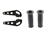 Maxbell 7/8" 22mm Motorcycle Handlebars Hand Grips + Headlight Mount Bracket
