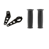 Maxbell 7/8" 22mm Motorcycle Handlebars Hand Grips + Headlight Mount Bracket