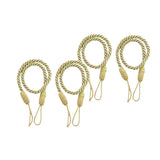 Maxbell 4 PCS  Rope Curtain Drape Tiebacks Tassel Living Room Bedroom Golden