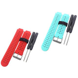 Maxbell 2 Pieces Replacement Band for Garmin Forerunner 220 230 235 620 Multi-Color