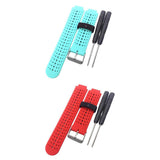 Maxbell 2 Pieces Replacement Band for Garmin Forerunner 220 230 235 620 Multi-Color