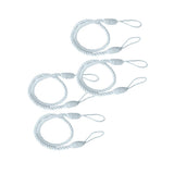 Maxbell 4 PCS  Rope Curtain Drape Tiebacks Tassel Living Room Bedroom Silver Grey