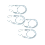 Maxbell 4 PCS  Rope Curtain Drape Tiebacks Tassel Living Room Bedroom Silver Grey