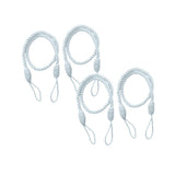 Maxbell 4 PCS  Rope Curtain Drape Tiebacks Tassel Living Room Bedroom Silver Grey