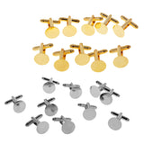 Maxbell 20 Pieces Copper Cufflinks Blanks Base Setting Jewelry Making 16mm